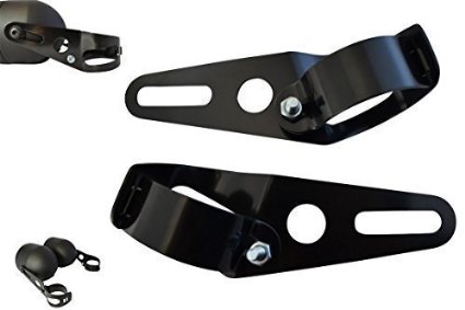 Headlight Brackets Black to fit forks 37mm to 42mm