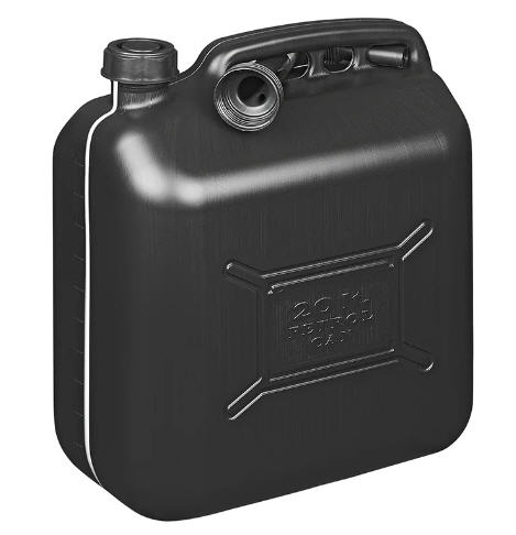 Fuel Jerrycan 20 Liter Plastic UN-Proved Black