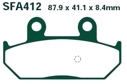 EBC Remblok set Organisch SFA412 EBC Remblok set Organisch SFA412