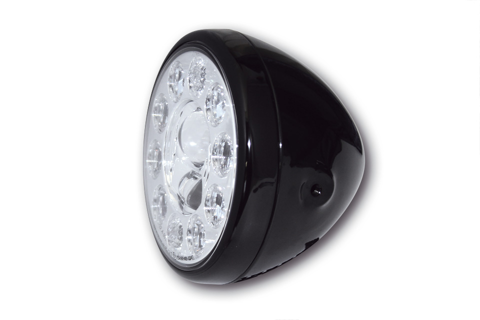 Koplamp LED zwart 7"(E-keur)