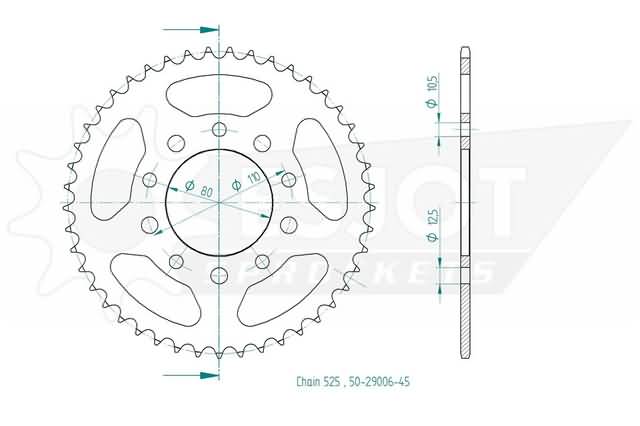 ACHTERTANDWIEL, 45 TANDEN ACHTERTANDWIEL, 45 TANDEN