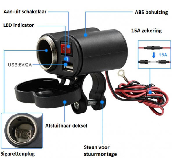 USB EN AANSTEKERPLUG USB EN AANSTEKERPLUG